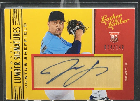 2019 PANINI LEATHER AND LUMBER - J. SHEFFIELD - #119 - #'D/149 - AUTOGRAPH - RC