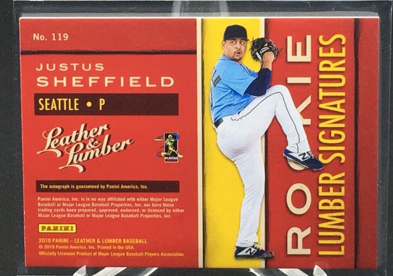 2019 PANINI LEATHER AND LUMBER - J. SHEFFIELD - #119 - #'D/149 - AUTOGRAPH - RC