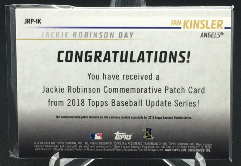 2018 TOPPS UPDATE SERIES - JACKIE ROBINSON DAY - I. KINSLER -