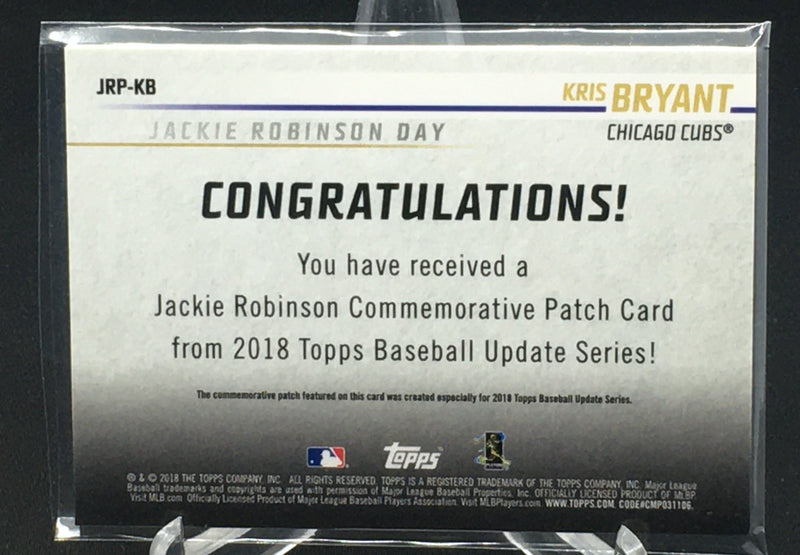 2018 TOPPS UPDATE SERIES - JACKIE ROBINSON DAY - K. BRYANT -