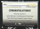 2018 TOPPS UPDATE SERIES - JACKIE ROBINSON DAY - C. SEAGER -