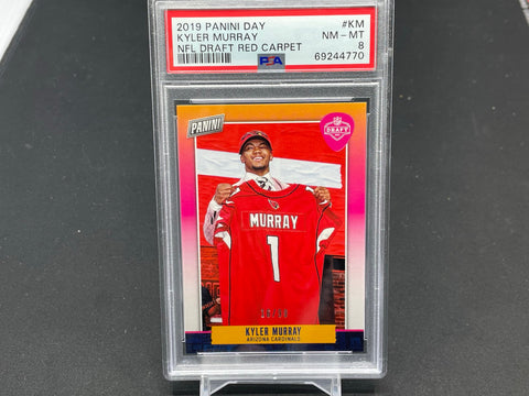 2019 PANINI DAY - NFL DRAFT RED CARPET - K. MURRAY - #KM - #'D/99 - PSA 8 - RC