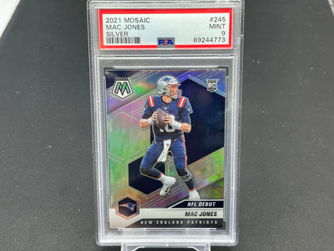 2021 PANINI MOSAIC - SILVER PRIZM - M. JONES - #245 - PSA 9 - RC