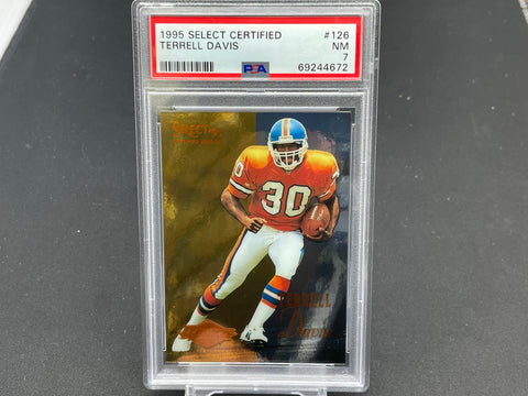 1995 SELECT CERTIFIED - T. DAVIS - #126 - PSA 7 - RC