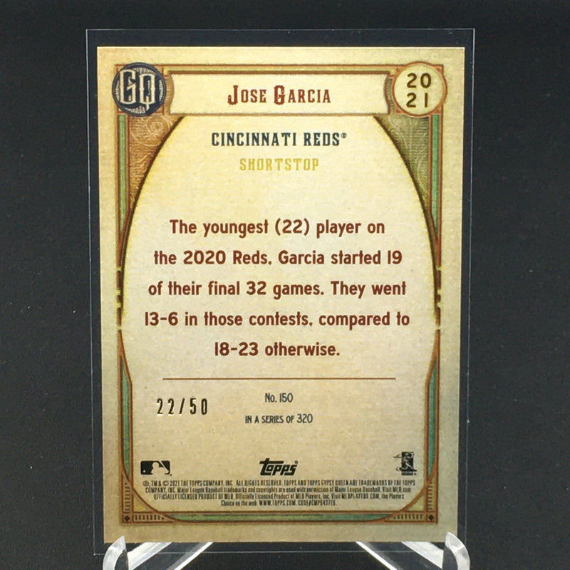 2021 TOPPS GYPSY QUEEN - BLACK & WHITE - J. GARCIA - #150 - #'D/50 - RC