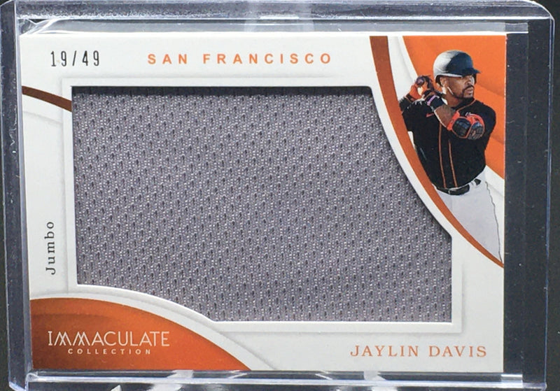 2020 PANINI IMMACULATE COLLECTION - J. DAVIS - #J-JD - #'D/49 - JUMBO JERSEY