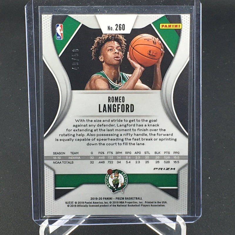 2019 PANINI PRIZM - R. LANGFORD - #260 - #'D/50 - PINK DISCO - RC