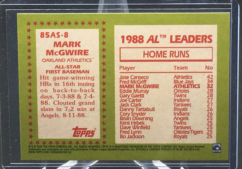 2020 TOPPS - 35TH ANNIVERSARY - M. MCGWIRE -