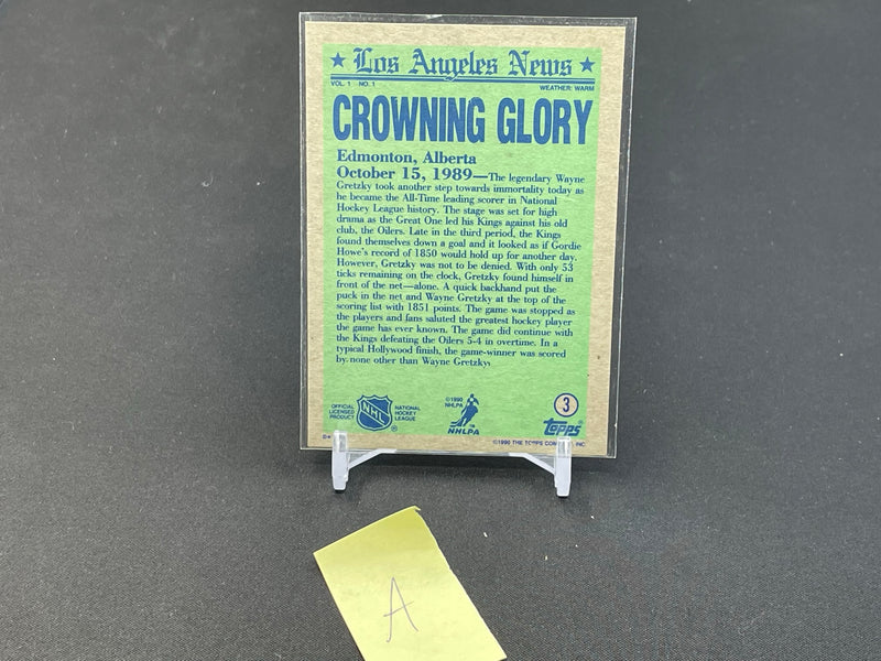 1990 TOPPS - CROWNING GLORY - W. GRETZKY -