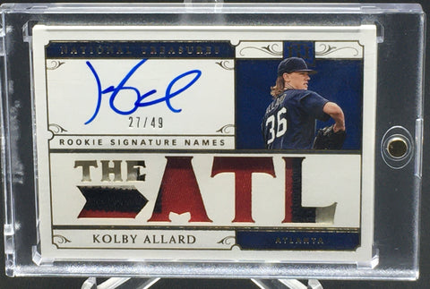 2019 PANINI NATIONAL TREASURES - K. ALLARD - #RSN-KA - #'D/49 - AUTO/PATCH