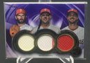 2019 TOPPS TRIPLE THREADS - RELIC COMBO CARD - J. ARRIETA/ R. HOSKINS/ A. NOLA - #RCC-AHN - #'D/27 - GAME USED MEMORABILIA
