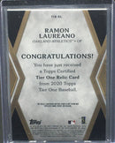 2020 TOPPS TIER ONE - R. LAUREANO - #TIR-RL - #'D/395 - JERSEY