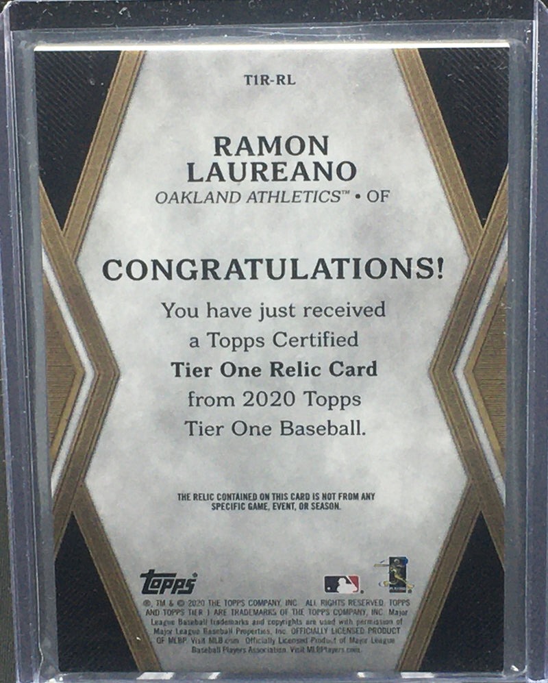 2020 TOPPS TIER ONE - R. LAUREANO - #TIR-RL - #'D/395 - JERSEY