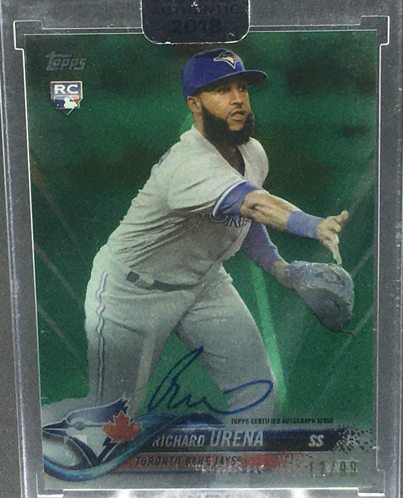 2018 TOPPS CLEARLY AUTHENTIC - R. URENA - #CAA-RU - #'D/99 - GREEN- RC