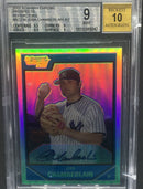 2007 BOWMANS CHROME - PROSPECTS - J. CHAMBERLAIN - #BC326 - #'D/500 - AUTOGRAPH10 - BGS9