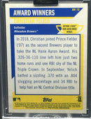 2021 TOPPS ARCHIVES SIGNATURE SERIES  - 2019 TOPPS HERITAGE -  C. YELICH - #AW-10 - #'D/1 - AUTOGRAPH