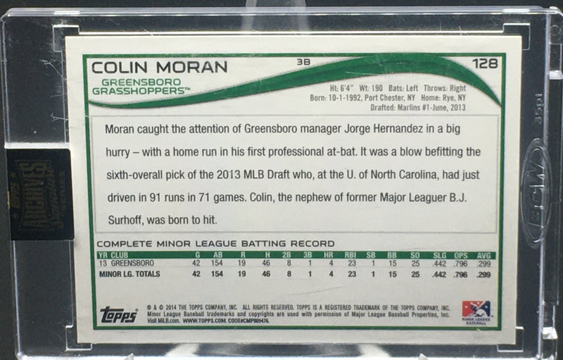 2021 TOPPS ARCHIVES SIGNATURE SERIES - TOPPS 2014 - PRO DEBUT - C. MORAN - #128 - #'D/45 - AUTOGRAPH