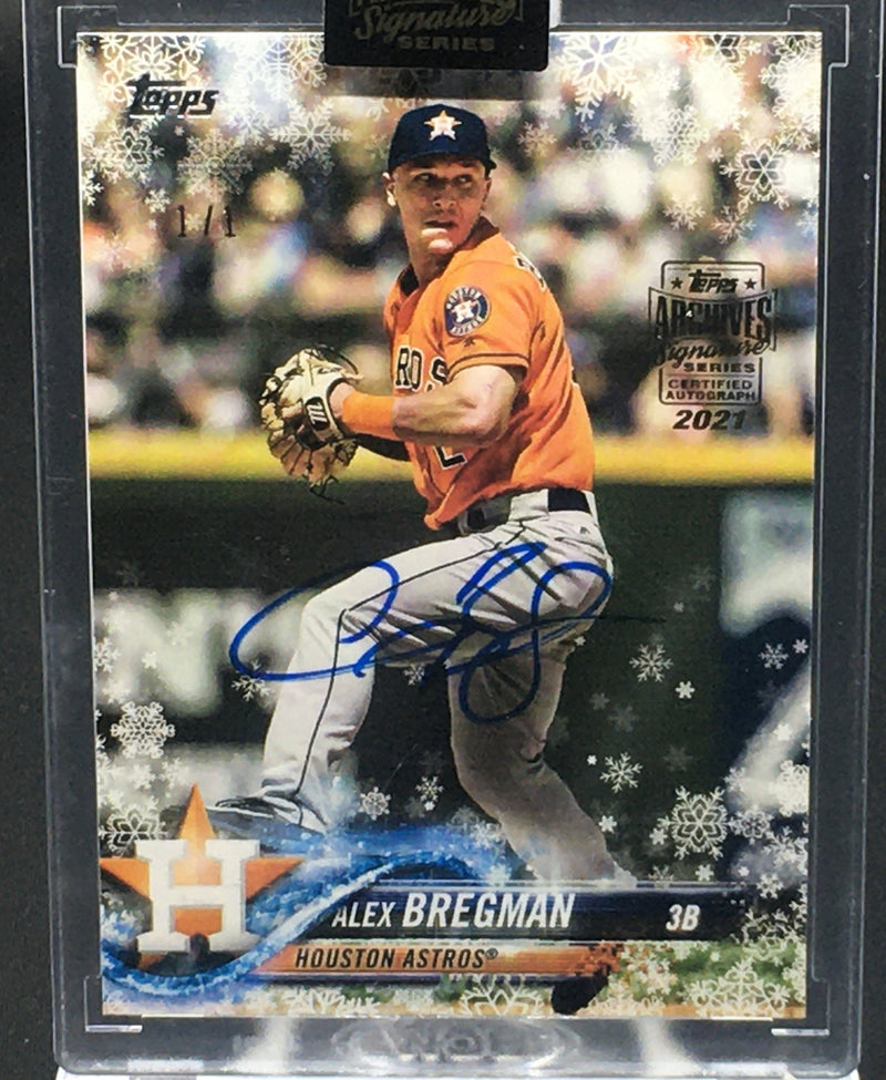 2021 TOPPS ARCHIVES SIGNATURE - 2018 HOLIDAY MEGA - A. BREGMAN - #HMW66 - #'D/1 - AUTOGRAPH