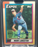 2018 TOPPS ARCHIVES SIGNATURE SERIES - 1990 TOPPS - M. LANGSTON - #530 - #'D/67 - AUTOGRAPH