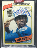 2019 TOPPS ARCHIVES SIGNATURE - 1980 TOPPS CHEWING GUM - G. MATTHEWS - #355 - #'D/33 - AUTOGRAPH