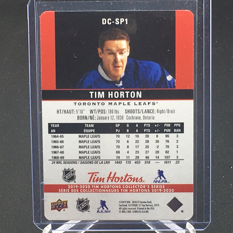 2019 UPPER DECK TIM HORTONS - RED DIE CUT - T. HORTON -