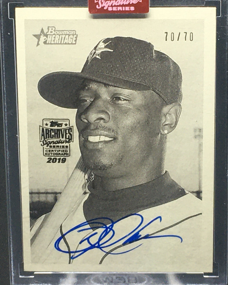 2019 TOPPS ARCHIVES SIGNATURE - 2001 BOWMAN HERITAGE - M. CAMERON - #58 - #'D/70 - AUTOGRAPH