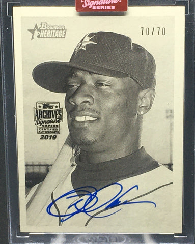2019 TOPPS ARCHIVES SIGNATURE - 2001 BOWMAN HERITAGE - M. CAMERON - #58 - #'D/70 - AUTOGRAPH