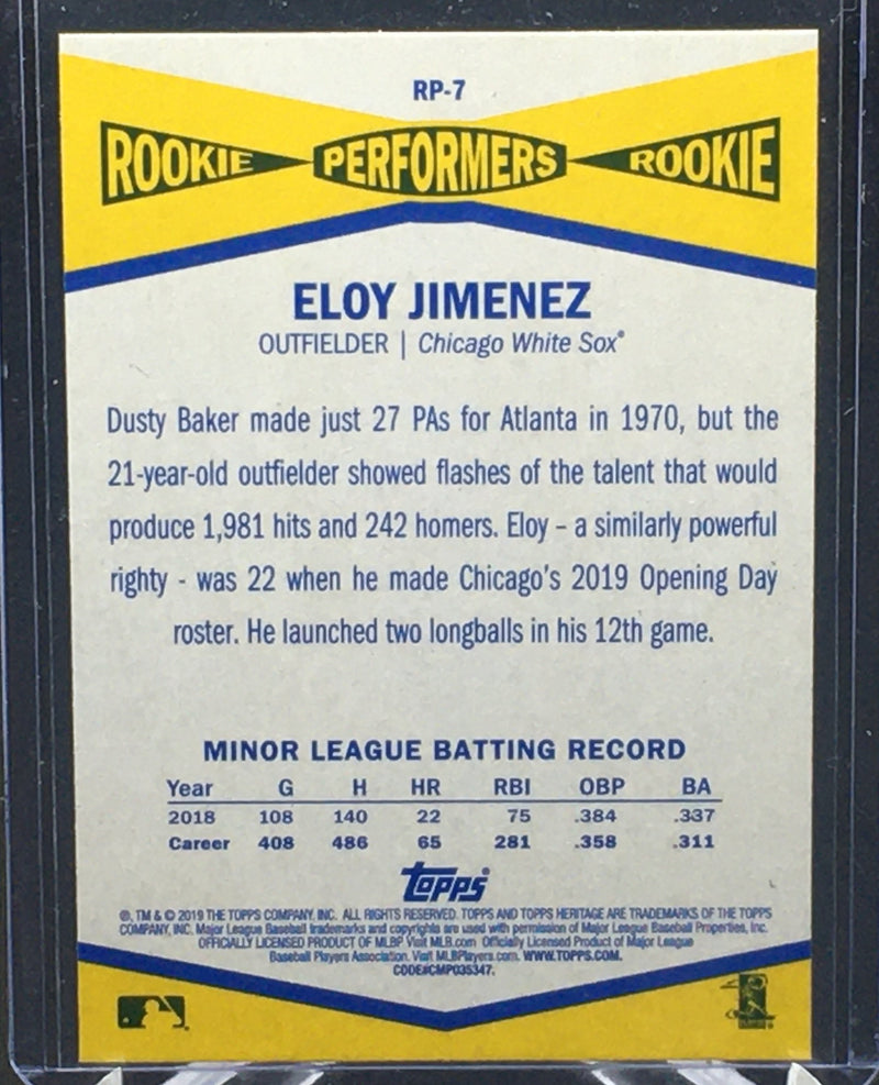 2019 TOPPS HERITAGE - ROOKIE PERFORMERS - E. JIMENEZ -