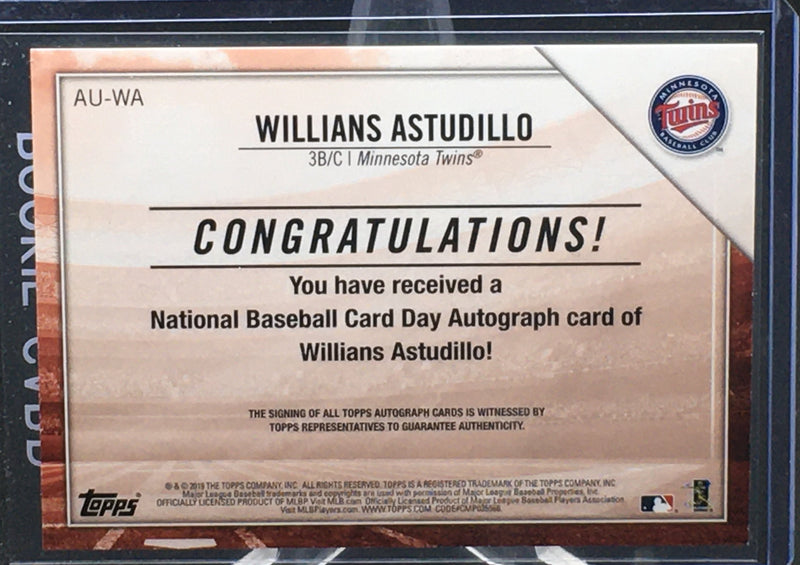 2019 TOPPS NATIONAL BASEBALL CARD DAY - W. ASTUDILLO - #AU-WA - #'D/400 - AUTOGRAPH