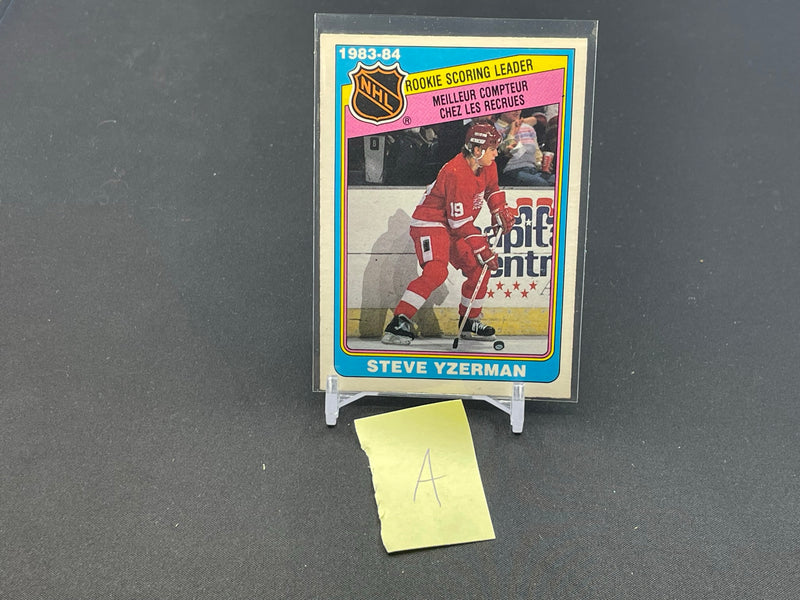 1984 O-PEE-CHEE - ROOKIE SCORING LEADERS - S. YZERMAN -
