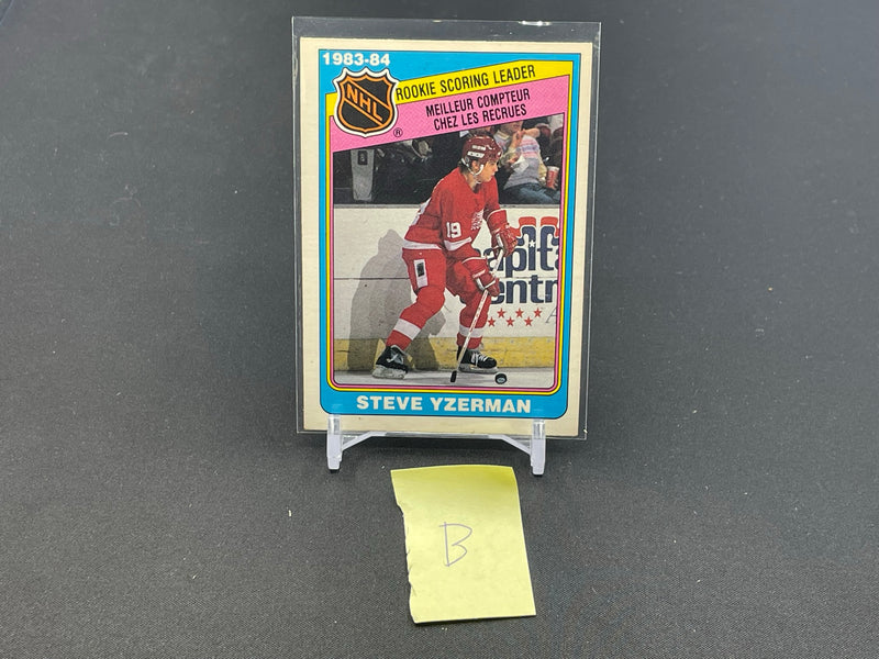 1984 O-PEE-CHEE - ROOKIE SCORING LEADERS - S. YZERMAN -