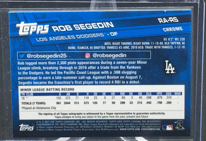 2017 TOPPS CHROME - R. SEGEDIN -
