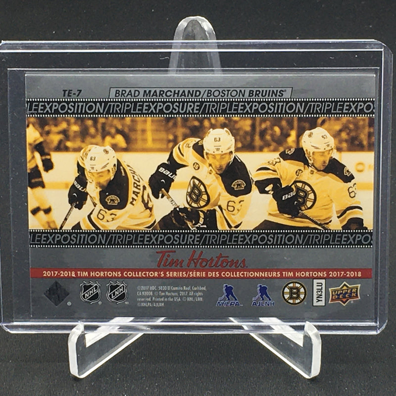 2017 UPPER DECK - TIM HORTONS - TRIPLE EXPOSURE - B. MARCHAND -