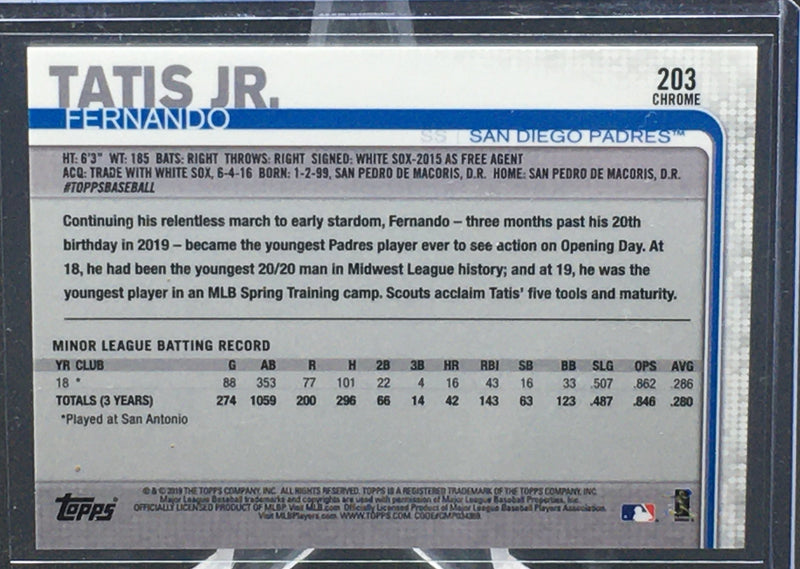 2019 TOPPS CHROME - F. TATIS JR. -