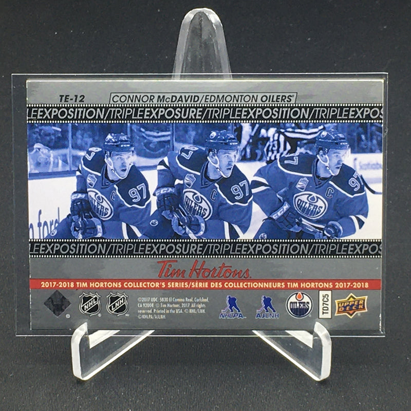 2017 UPPER DECK TIM HORTONS - TRIPLE EXPOSURE - C. McDAVID -