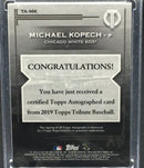 2019 TOPPS TRIBUTE - M. KOPECH - #TA-MK - #'D/199 - AUTOGRAPH - RC