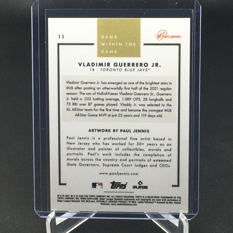 2021 TOPPS - PAUL JENNIS - GAME WITHIN THE GAME - V. GUERRERO JR. -