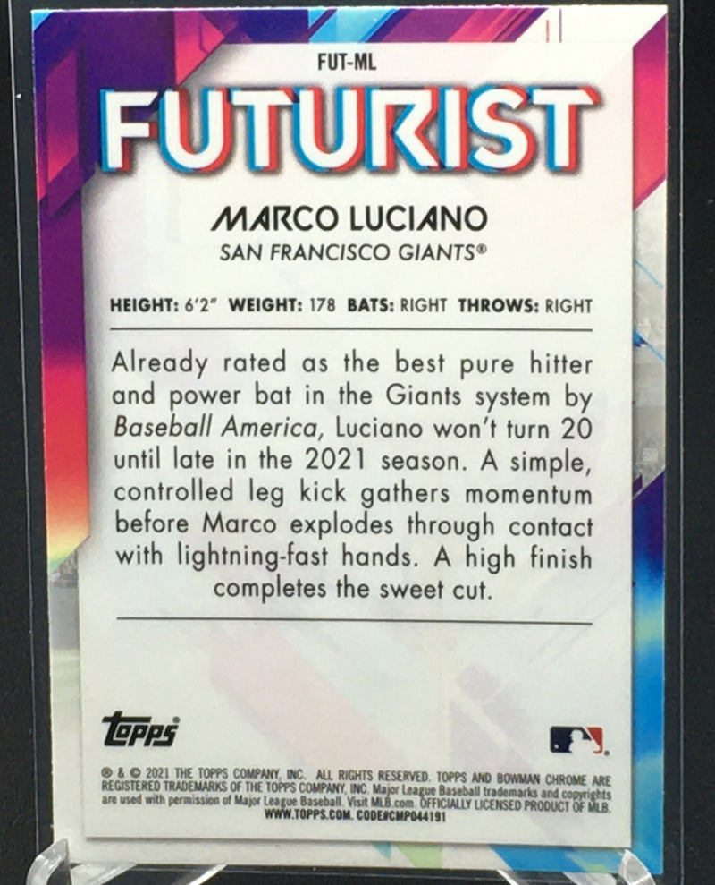 2021 TOPPS BOWMAN CHROME - FUTURIST - M. LUCIANO -