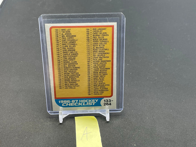 1986 O-PEE-CHEE - CHECKLIST -