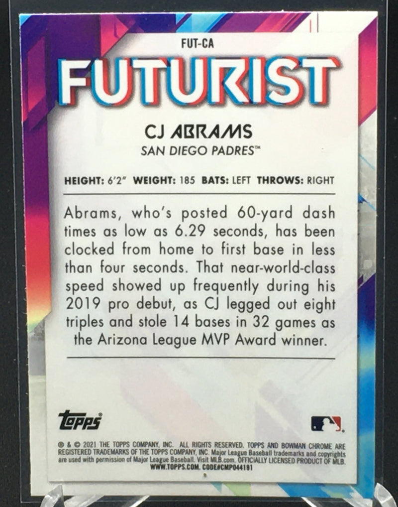 2021 TOPPS BOWMAN CHROME - FUTURIST - C. ABRAMS -