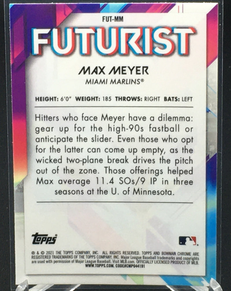 2021 TOPPS BOWMAN CHROME - FUTURIST - M. MEYER -