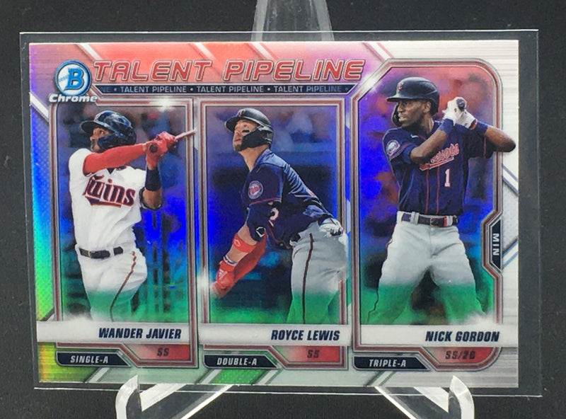 2021 TOPPS BOWMAN CHROME - TALENT PIPELINE - W. JAVIER/ R. LEWIS/ N. GORDON -
