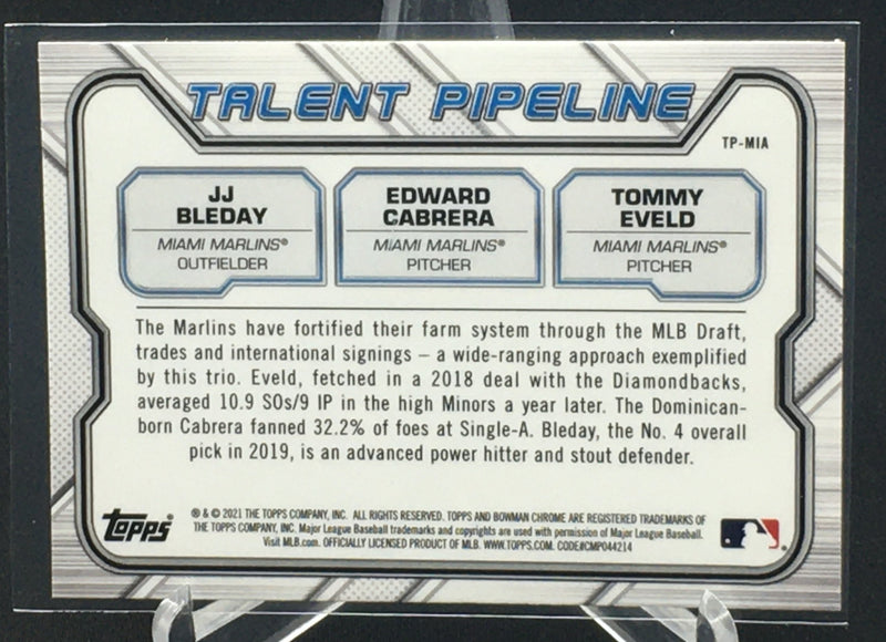 2021 TOPPS BOWMAN CHROME - TALENT PIPELINE - B. DAVIS/ C. ABBOTT/ A. RIVAS -