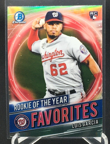 2021 TOPPS BOWMAN CHROME - ROOKIE OF THE YEAR FAVORITES - L. GARCIA - #RRY-LG - RC
