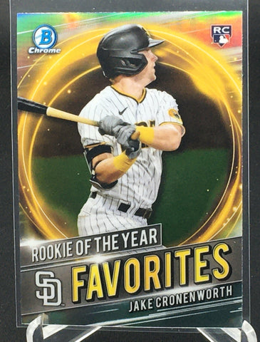 2021 TOPPS BOWMAN CHROME - ROOKIE OF THE YEAR FAVORITES - J. CRONENWORTH - #RRY-JC - RC