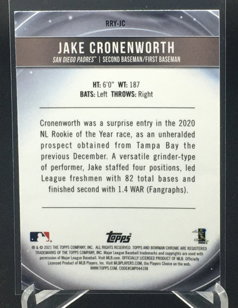 2021 TOPPS BOWMAN CHROME - ROOKIE OF THE YEAR FAVORITES - J. CRONENWORTH -