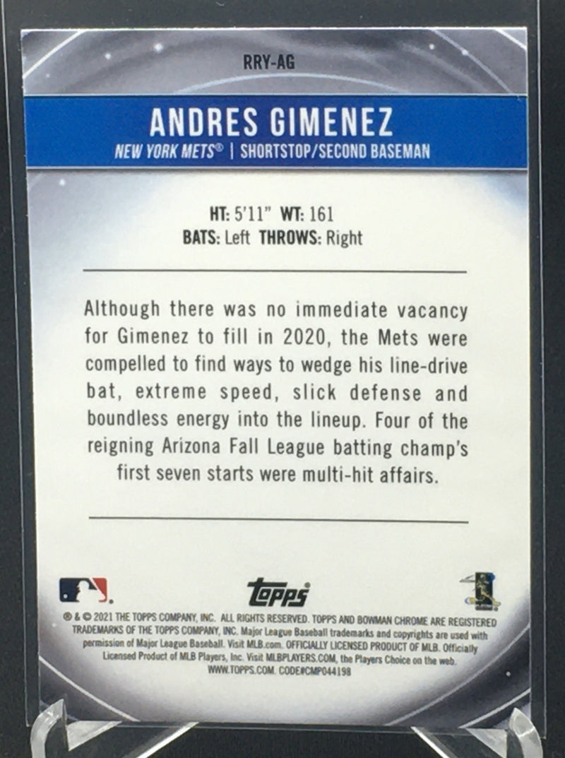 2021 TOPPS BOWMAN CHROME - ROOKIE OF THE YEAR FAVORITES - A. GIMENEZ -