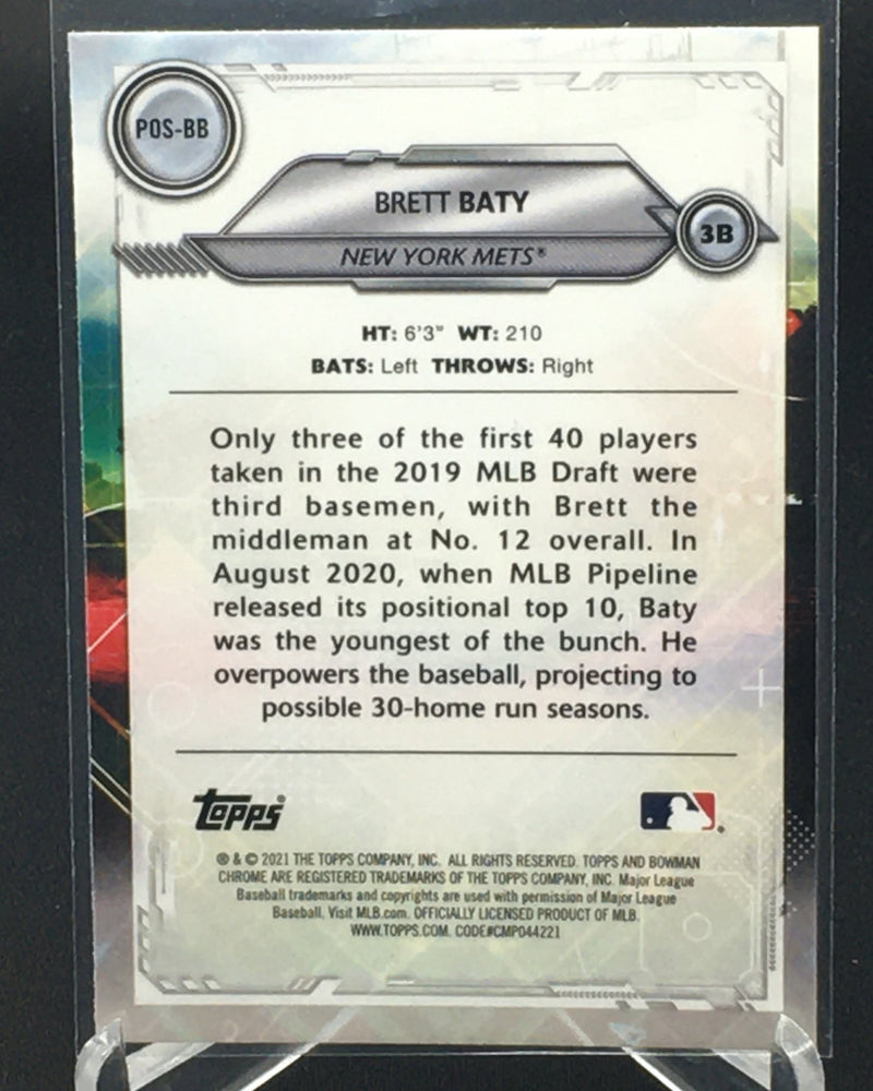 2021 TOPPS BOWMAN CHROME - POSITIONAL PROMISE - B. BATY -