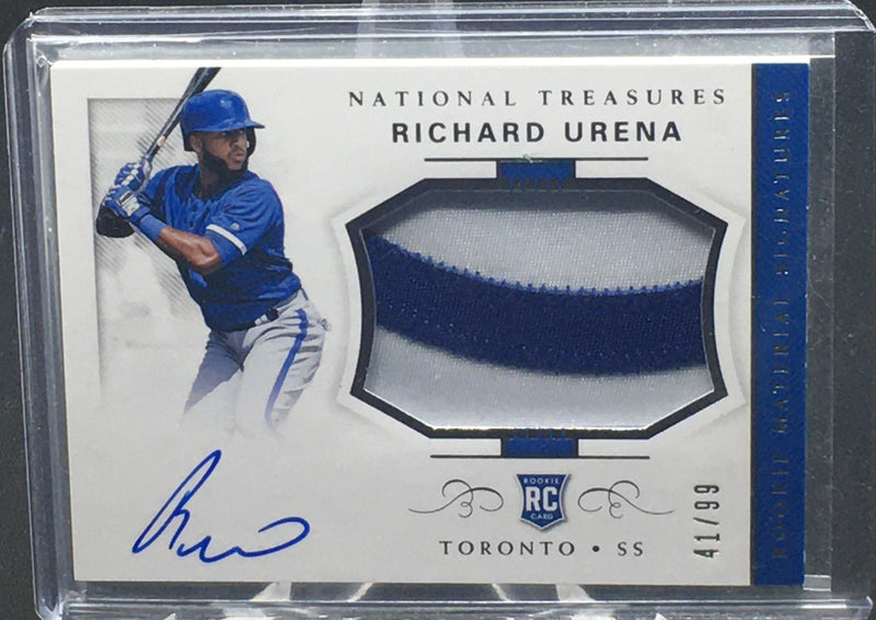 2018 PANINI - NATIONAL TREASURES - R. URENA - #43 - #'D/99 - RPA