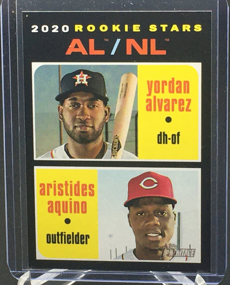 2020 TOPPS HERITAGE - ROOKIE STARS - Y. ALVAREZ/ A. AQUINO -